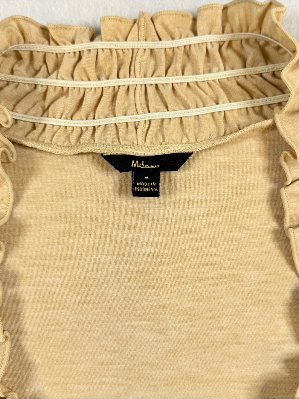 Milano Cream Ruffle-Front Sweater Cardigan - Picture 2 of 6